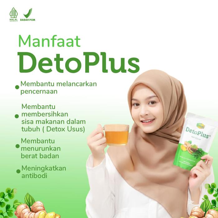 

Teh Detoplus Syifacare - Minuman Herbal Alami Jahe Daun Kelor Teh Hijau - Bpom & Original Good