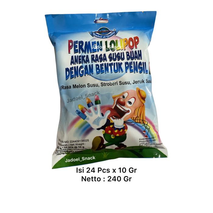 

SALE !!! PERMEN LOLIJARI PELUIT ISI 24 X 10 GR RASA BUAH PERMEN JARI JADUL BY JADOEL SNACK FRUITY