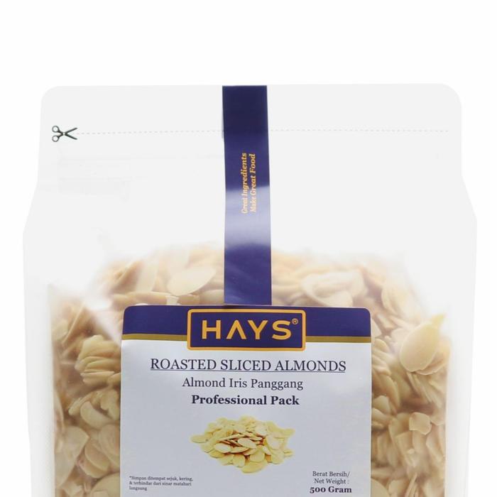 

SALE !!! KACANG ALMOND IRIS PANGGANG 500 GRAM / ROASTED SLICED ALMOND 500 GRAM - HAYS FOOD READYY