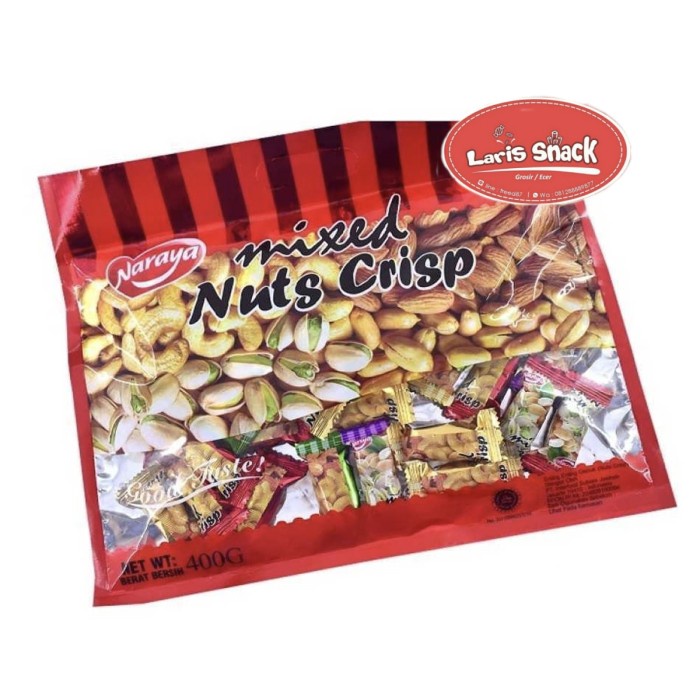 

SALE !!! NARAYA MIXED NUTS CRISP PERMEN KACANG 400GR READYY