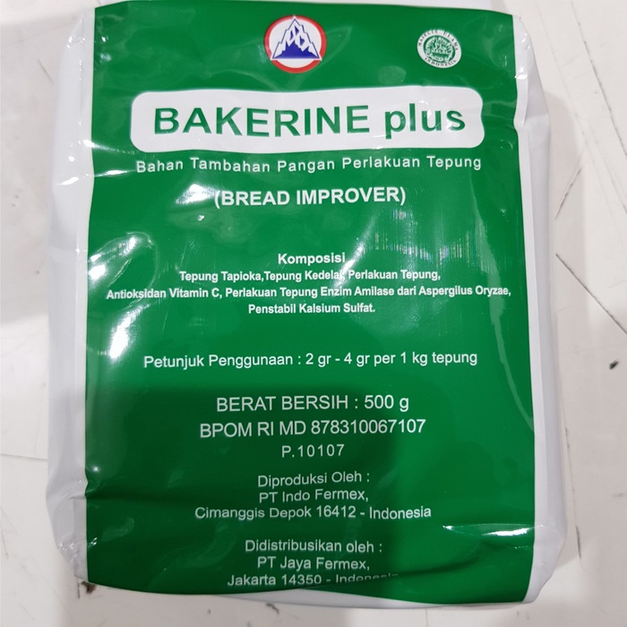 

Ready" Bread Improver Bakerine Plus 500 Gram / Pelembut Roti Bakerin Grosir