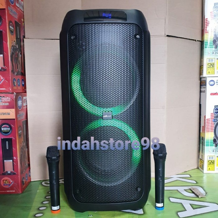 Sale Speaker Portable Dat Dt-2128Max2 Bluetooth Karaoke Partybox Led Musik