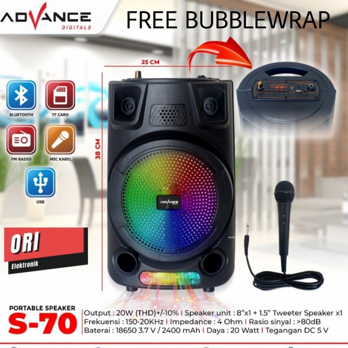 Sale Advance Speaker Portable Bluetooth S-70