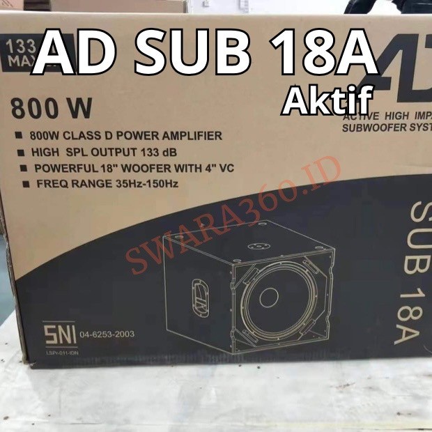 Sale Speaker Aktif Subwoofer Ad Sub 18A 18Inch