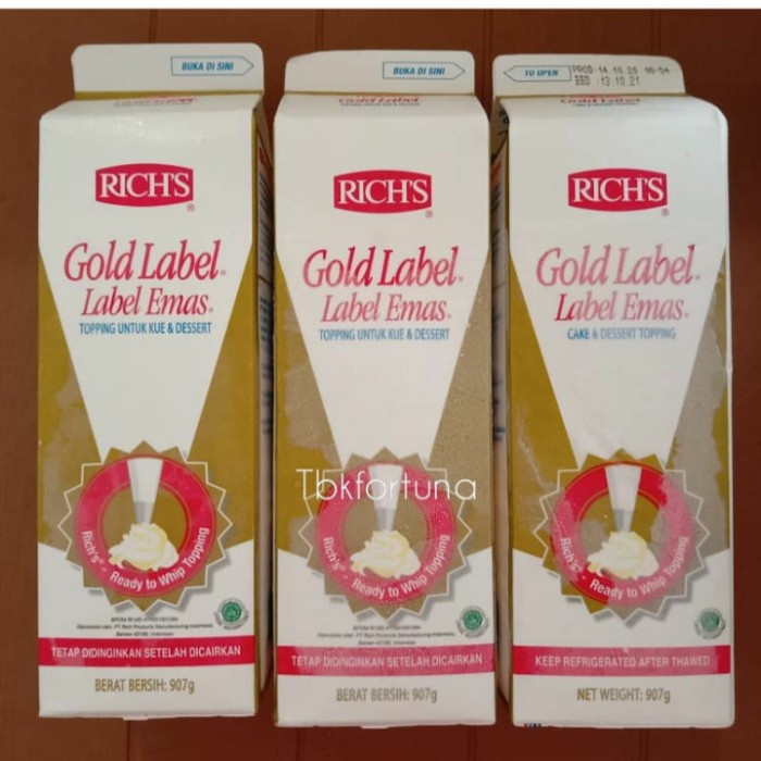 

Ready" Rich'S Gold Label Whipping Cream 907Gr