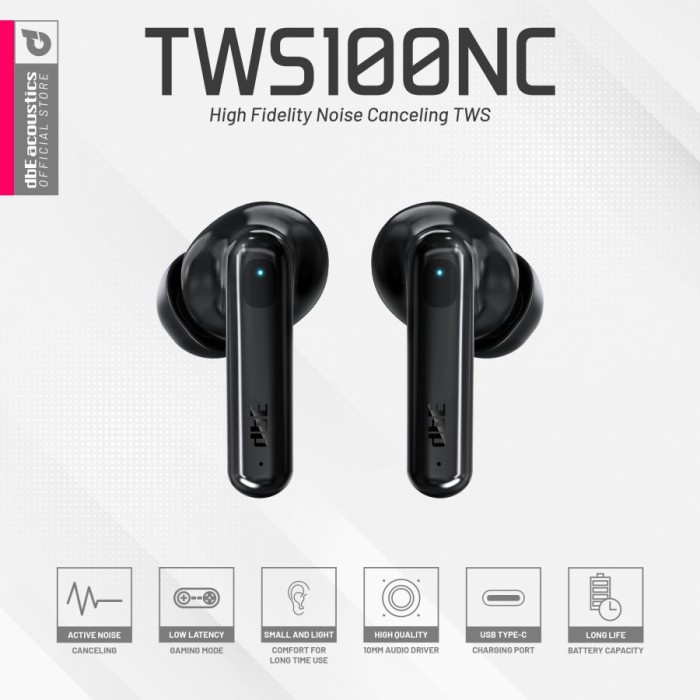 Dbe Tws10 V2 High Fidelity Tws Bluetooth Earphone Enc Microphone