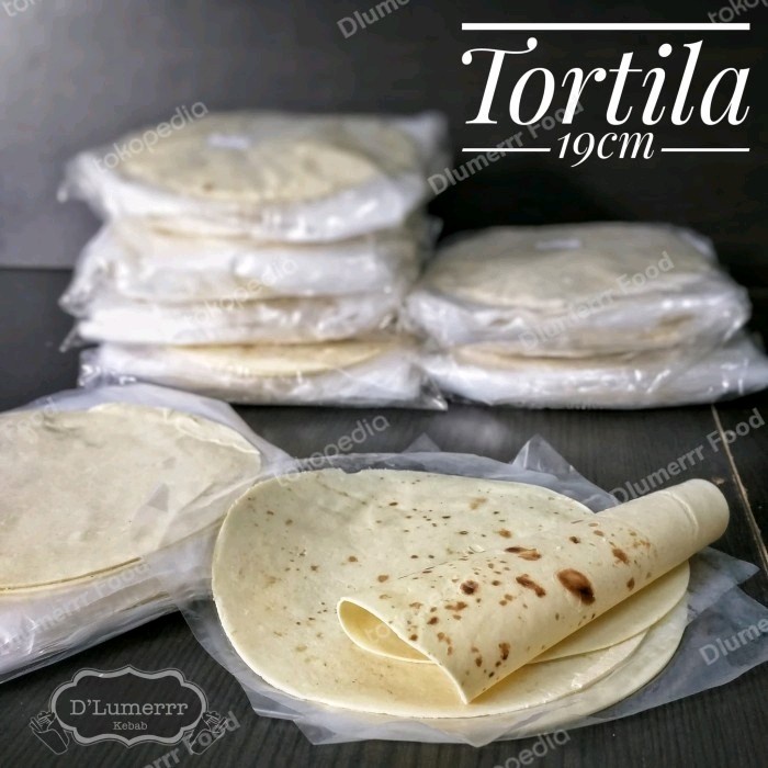 

Ready" Tortila Kulit Kebab 19Cm (Isi 20Pcs) Cemilan Frozen
