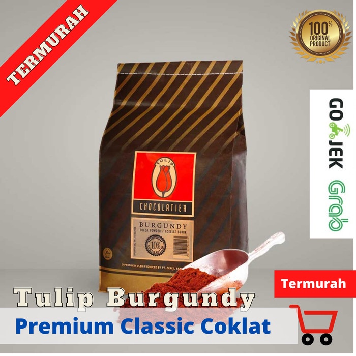 

Ready" Cokelat Bubuk Tulip Burgundy Pure Light Coklat Tulip 500 G 1 Kg