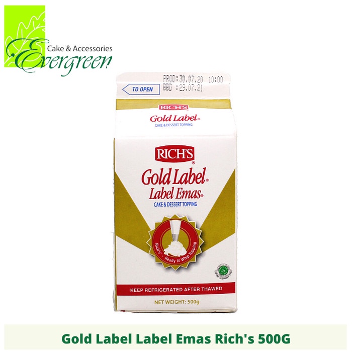 

Ready" Rich Topping Gold Label 500G