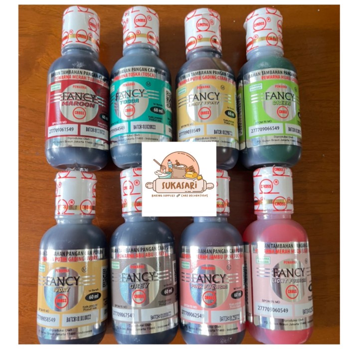 

Ready" Cross Fancy Color 60Ml Pewarna Makanan Icing Color