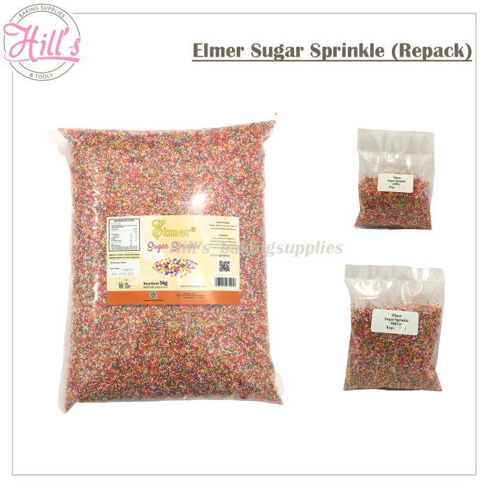 

Ready" Elmer Sugar Sprinkle 250 Gr & 500 Gr Warna Warni / Gula Butir / Trimit