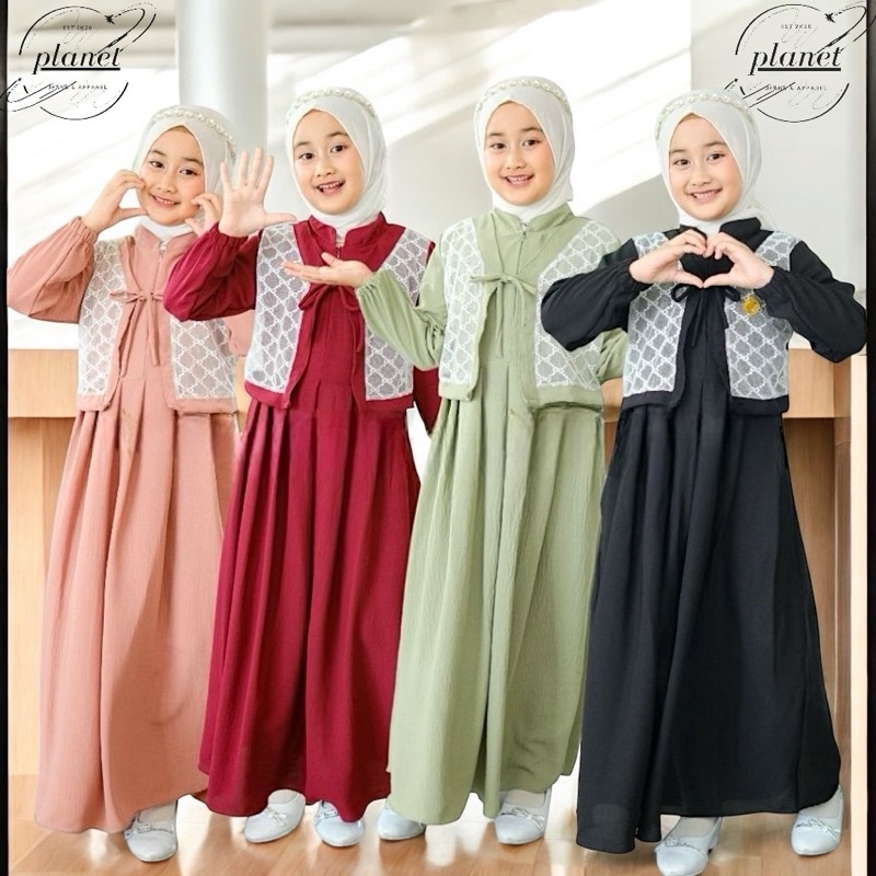 GAMIS ANAK PEREMPUAN CEWEK POLOS REMAJA UMUR 14 15 TAHUN SMP SD LEBARAN BAJU BUSANA MUSLIM