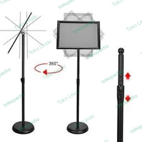 

BARANG TERLARIS Adjustable Standing Menu Frame Sign Holder Display A3 A4 Stainless