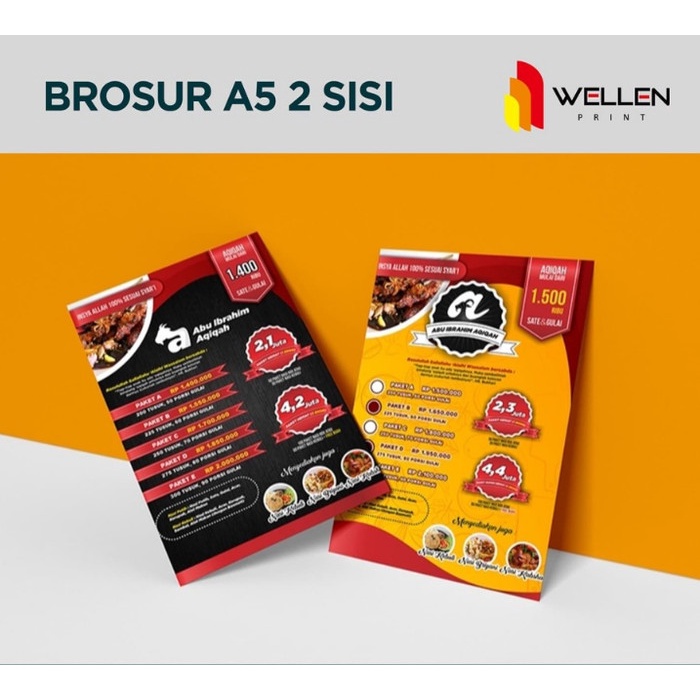 

BARANG TERLARIS Cetak / Print Brosur / Flyer A5 2 Sisi / Dua Muka Art Paper 150 Gr