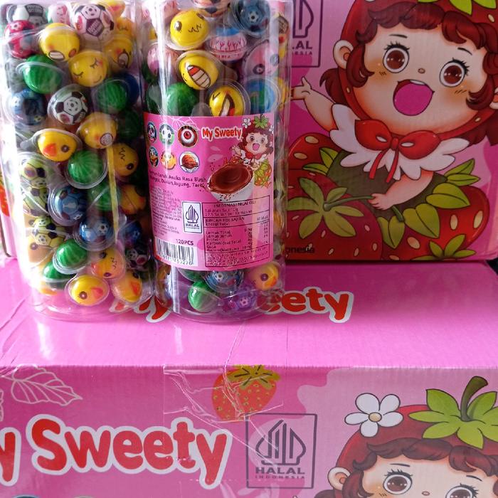 

Permen Lunak Mini MY SWEETY toples tabung isi 120 pcs Candy Snack