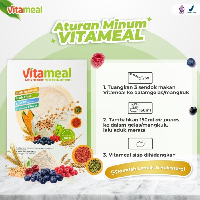 

Viral Paket 3 Box Vitameal Original Sereal Sehat Mencegah Diabetes Kolesterol Dan Turunkan Gula