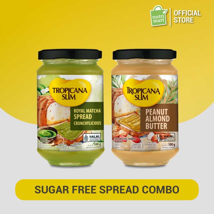 

Barang Terlaris Tropicana Slim Royal Matcha Spread 300G & Tropicana Slim Peanut Almond Butter 300G