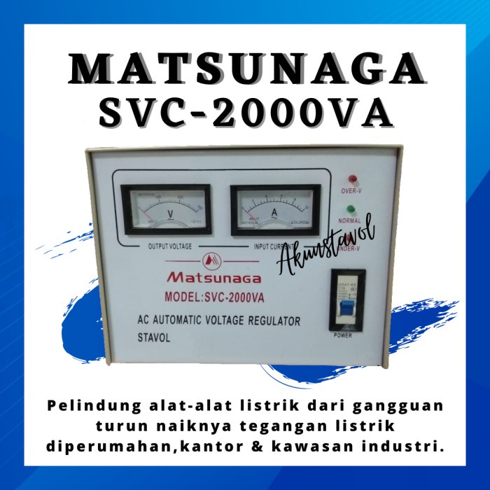 Stavolt Matsunaga SVC-2000VA - Stabilizer Listrik Matsunaga 2000 watt