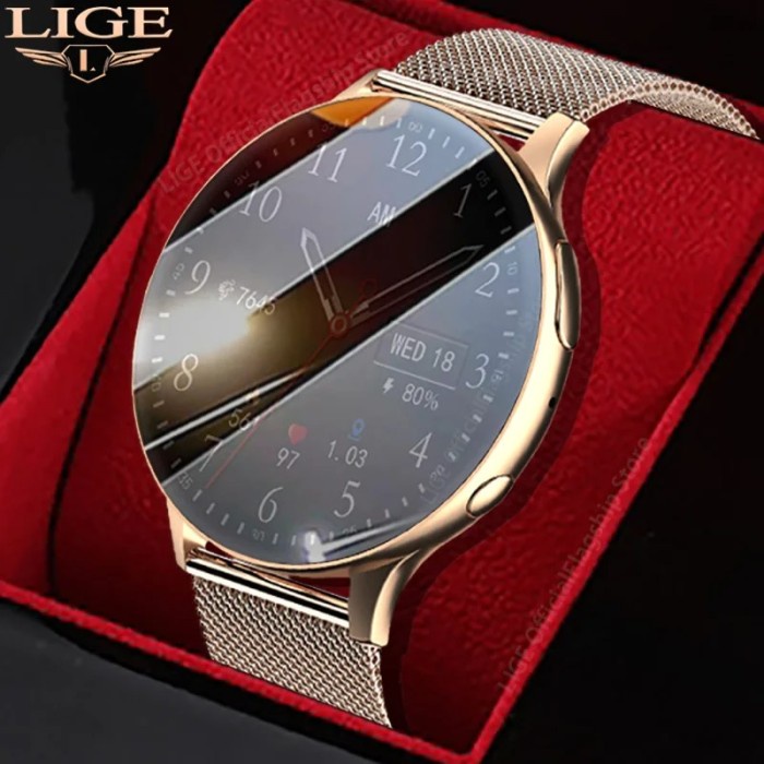 LIGE Smart Watch Women Recording Smartwatch For Android Bluetooth
