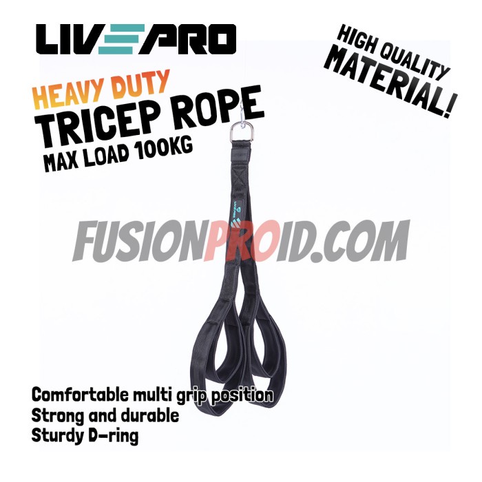 Tricep Rope Tali Latihan Triceps Handle Bar Fitnes Fitness Gym Livepro