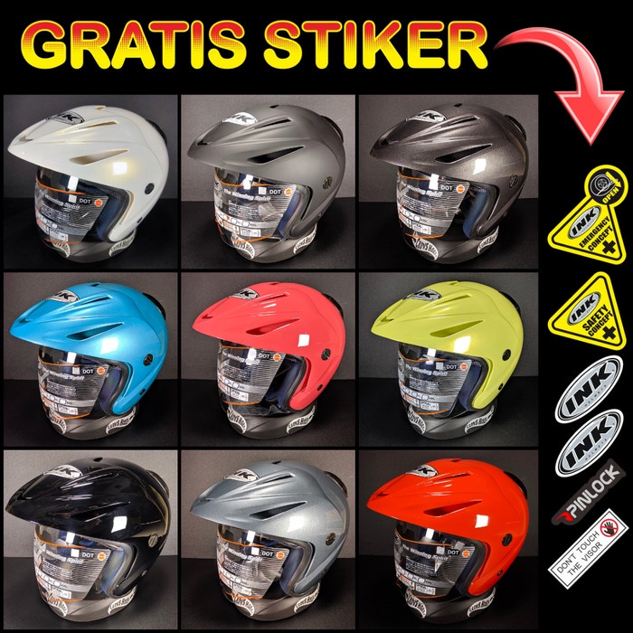 HELM INK TOPI CX22 ORIGINAL CX 22 solid polos motif