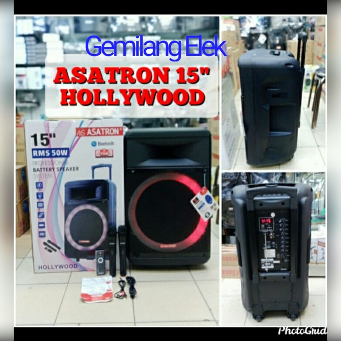 Speaker Portable Wireless ASATRON HOLLYWOOD 15inch