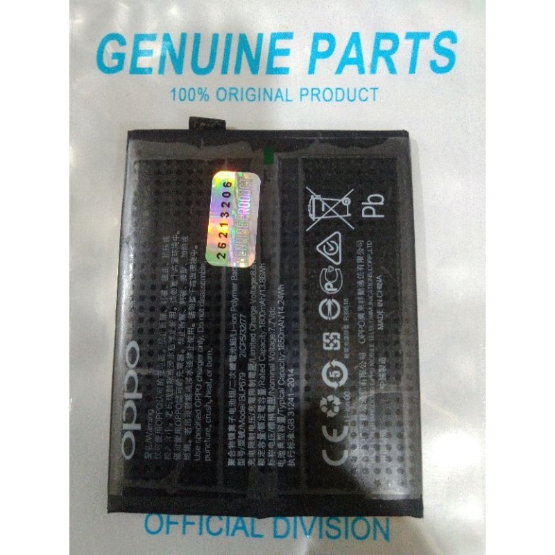 Oppo Blp679 Blp-679 Original 100% Genuine Battery Batre Baterai Oppo R17 Pro