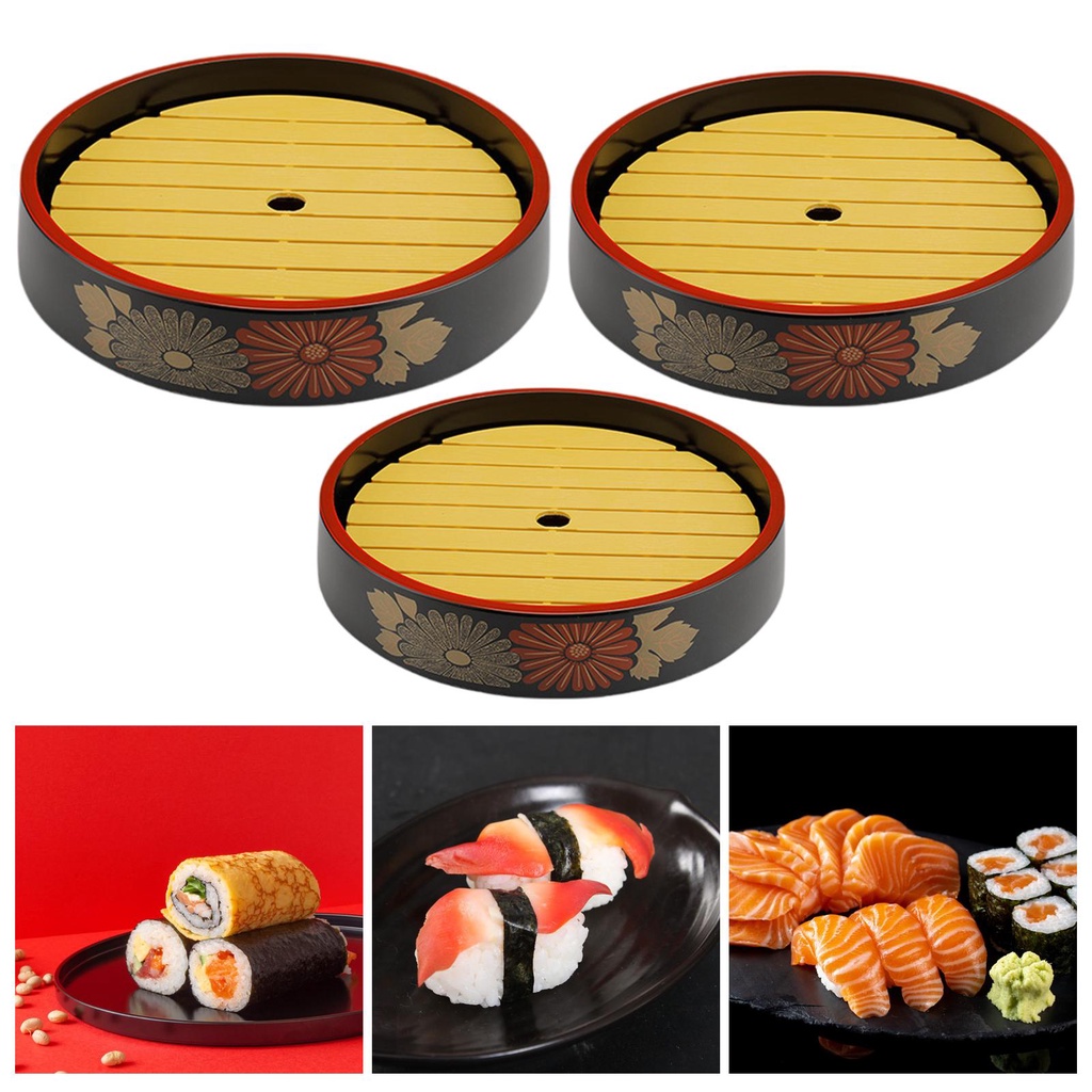 Japanese Sushi Plate Circular Sushi Board Sushi Food Tray Sashimi Tray Sushi Serving Platter Sashimi
