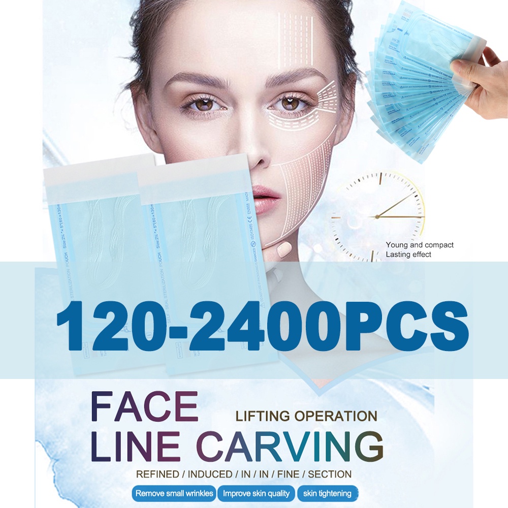 120-2400PCS No Needle Gold Protein Line Absorbable Anti-wrinkle Face Filler Lift Firming Collagen Th