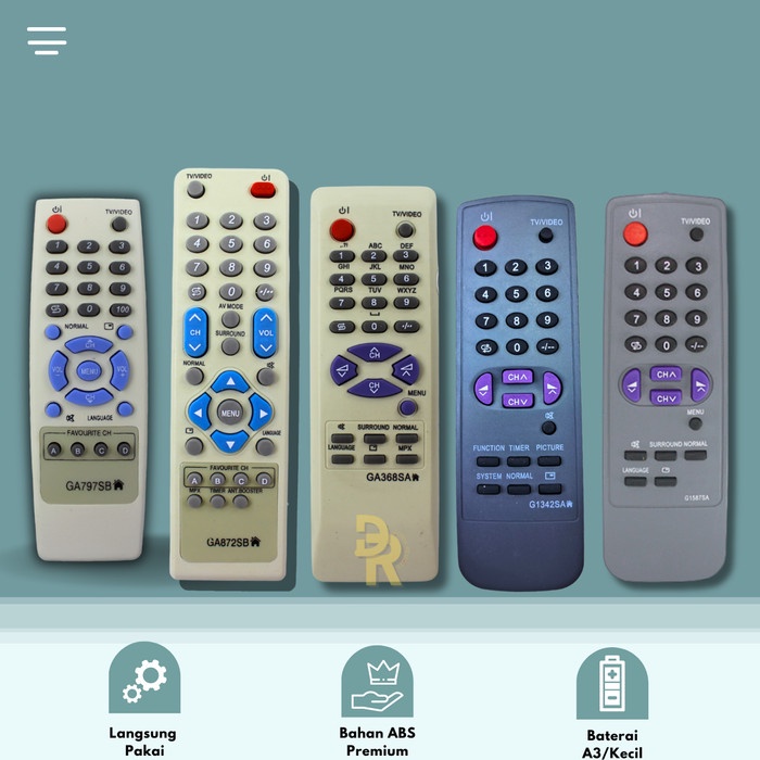 Remot Remote TV SHARP TABUNG ALEXANDER SLIM FLAT MULTI UNIVERSAL