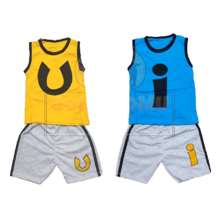 BAJU UPIN IPIN ANAK / SETELAN UPIN IPIN / BAJU SINGLET UPIN IPIN