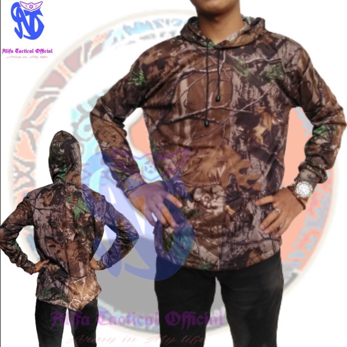 BAJU CAMO BERBURU REALTREE XTRA KAOS LORENG HOODIE
