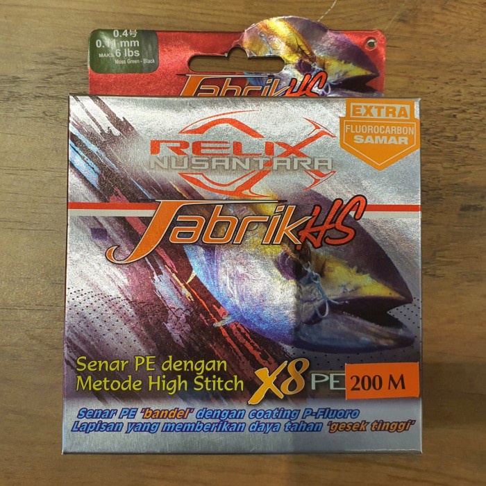 SENAR PE JABRIK HS X8 RELIX NUSANTARA PE 0.4