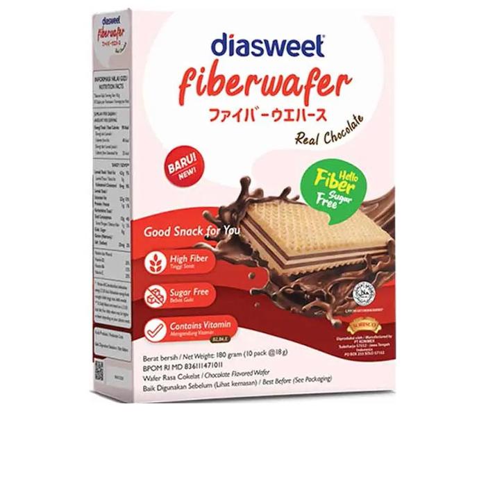 

Diasweet Fiberwafer Sugar Free 180GR - Kue Kering Bebas Gula - Cookies