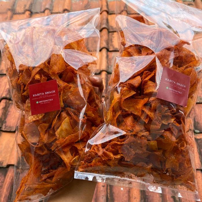 

KRIPSET PAKET KOMBINASI BELI 1 GRATIS 1 LEBIH HEMAT KEMASAN 250gr ( PEDES 1 + ORI 1 ) snack