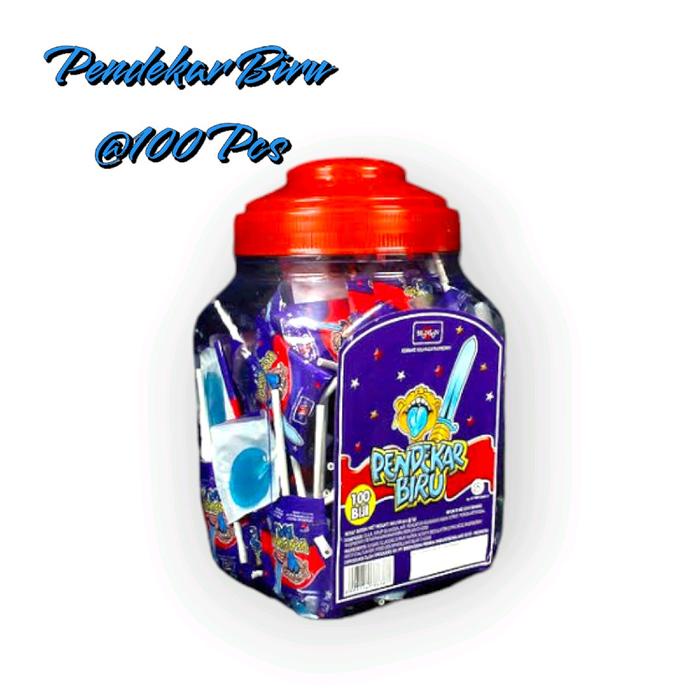 

Permen Pendekar biru Toples @100 pcs Candy Food Snacks Makanan