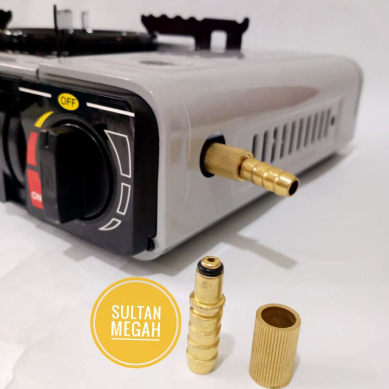 HJE NEPLE SAMBUNGAN KOMPOR GAS PORTABEL DARI SELANG KE TABUNG GAS