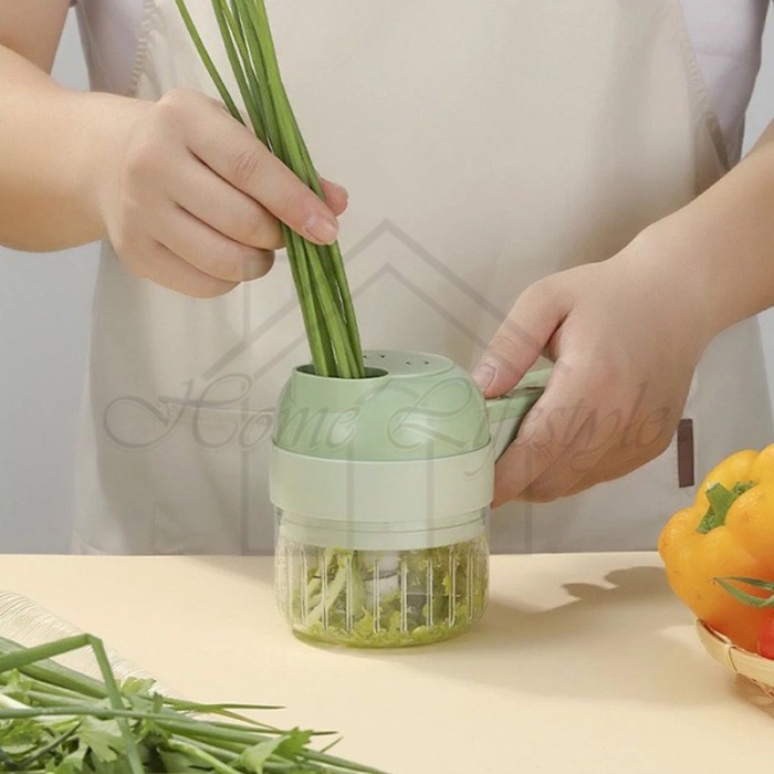 Food Chopper 4 In 1 / Blender Penggiling Bumbu Pemotong Sayur