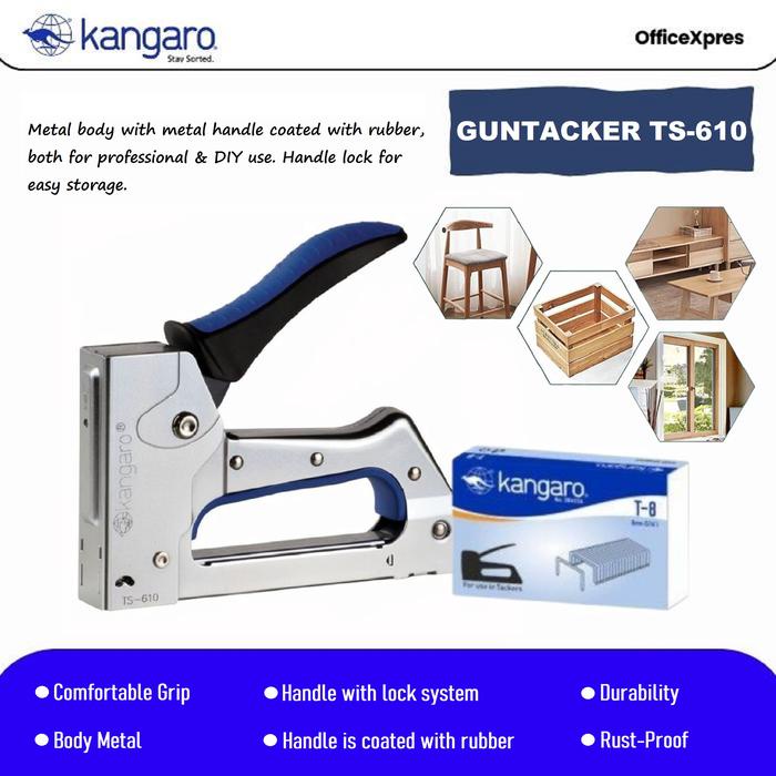 

TERLARIS! Stapler Tembak Gun Tacker / Guntacker Kangaro TS 610