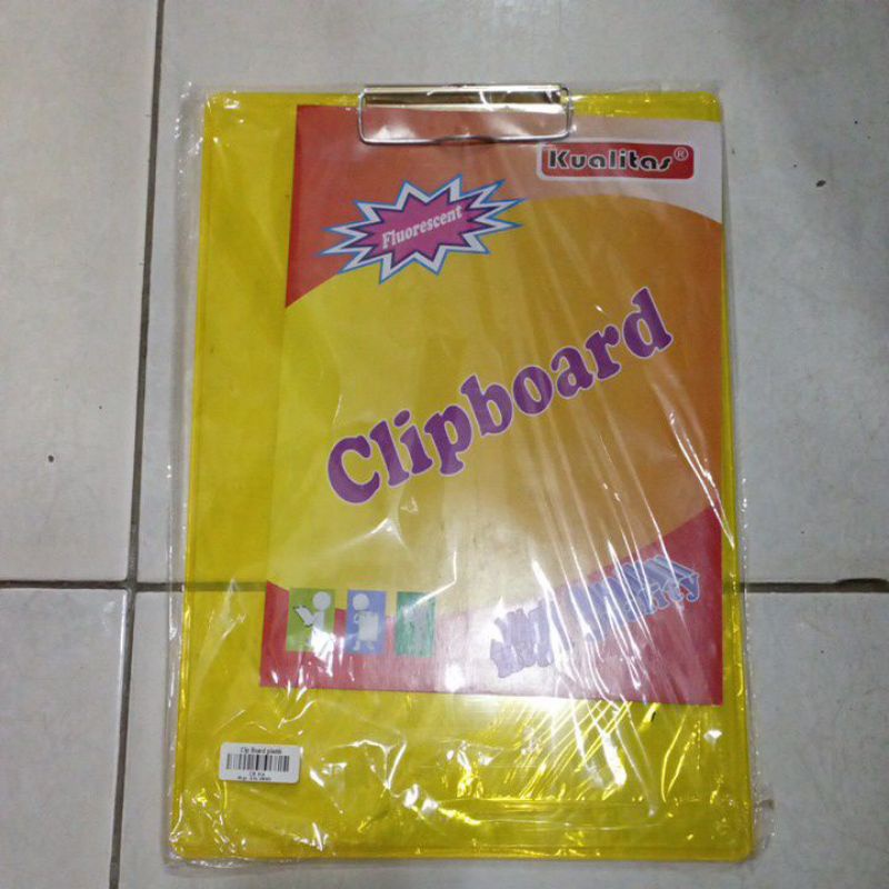 

(12pcs) papan ujian transparan perlusin / clip board transparant