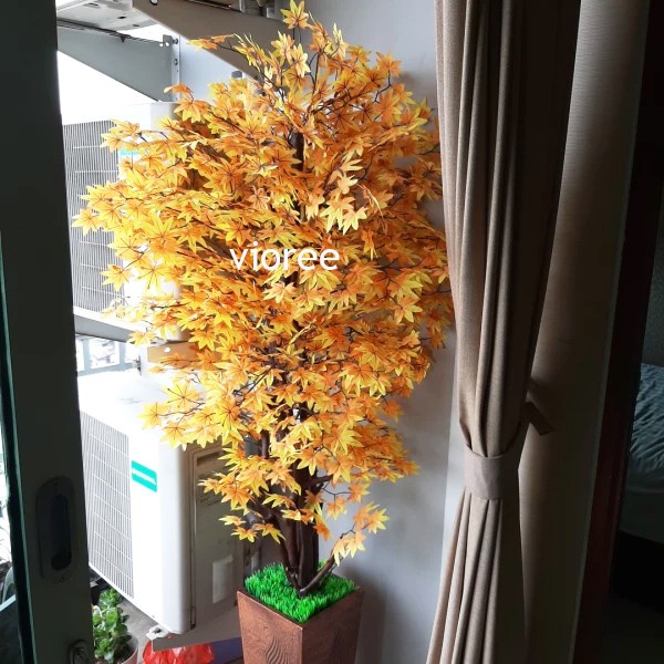 170cm Tanaman Hias Plastik Maple Jepang Pohon Artificial Tinggi Besar