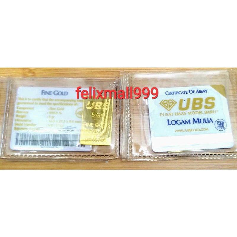 LOGAM MULIA UBS SNI 1 GRAM / LM UBS 1 Gr 2 GR PRESS SNI