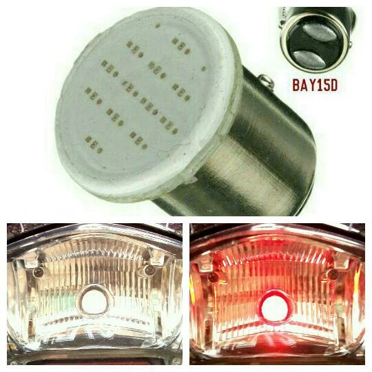 Lampu Rem LED Mobil/Motor COB Festoon 1157 BAY15D