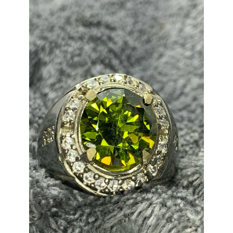 CINCIN PERMATA PRIA GREN PRIDOT ELEGAN MEWAH