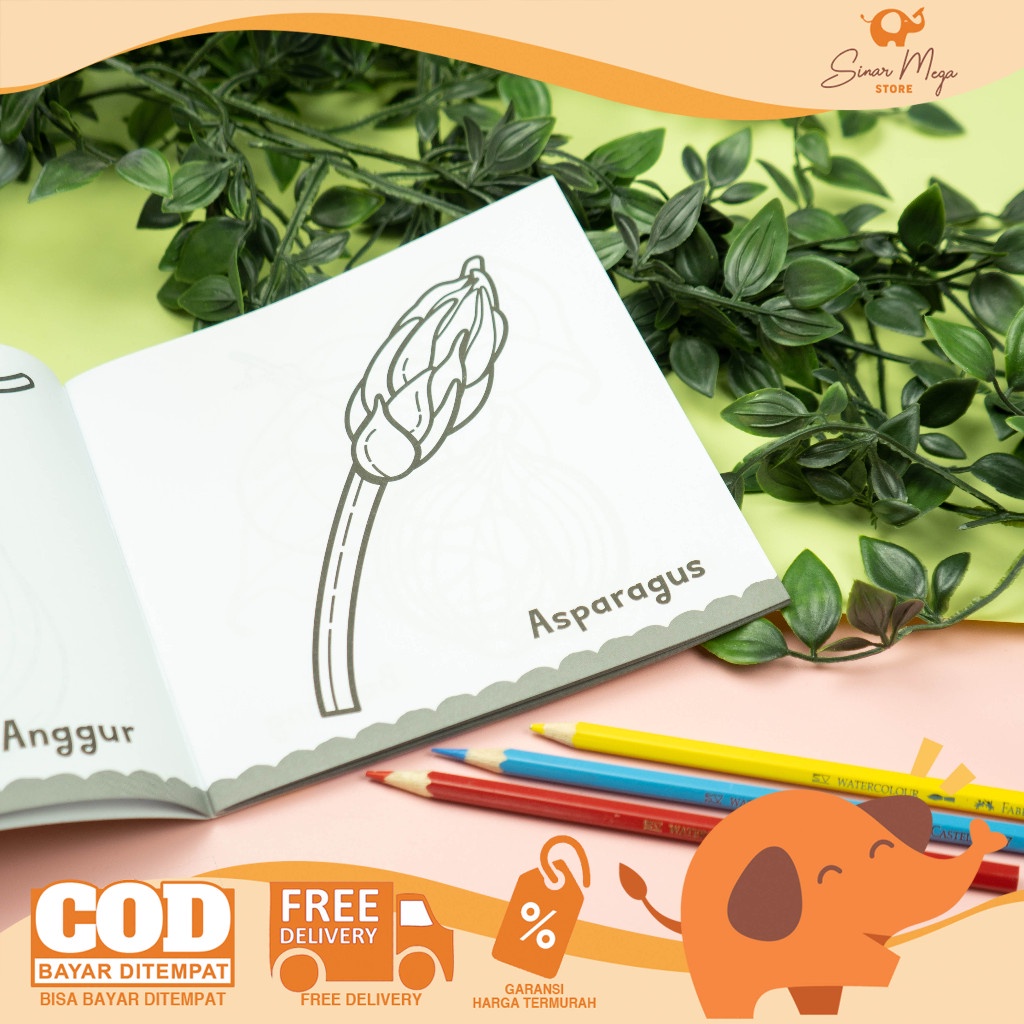 

Unik Amazing Aku Suka Mewarnai Buah & Sayur / Buku Latihan Mewarnai