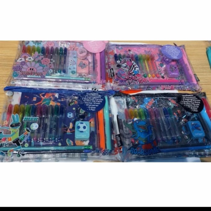 

Smiggle Ori Alat Tulis Essential Stationery Set (New) / Kado/ souvenir Kode 266