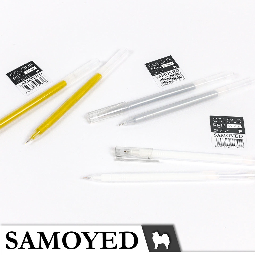 

Bergaransi Pulpen Warna / Tinta Putih / Emas / Perak / Colour Gel Pen Samoyed Cp-10 White / Gold /