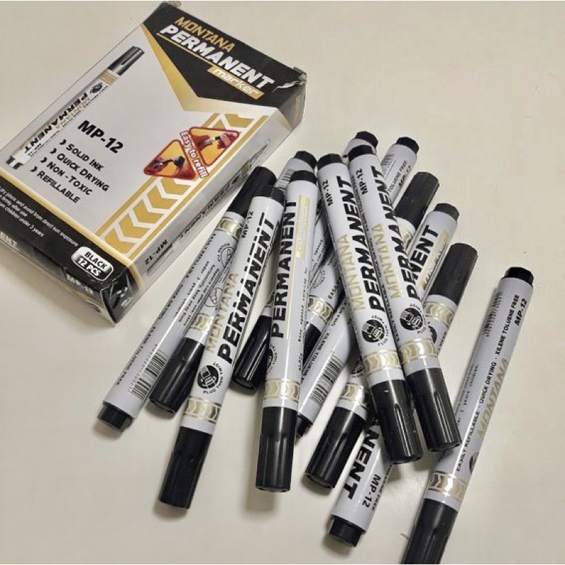 

Berkualitas 12 Pcs Spidol Permanent Montana