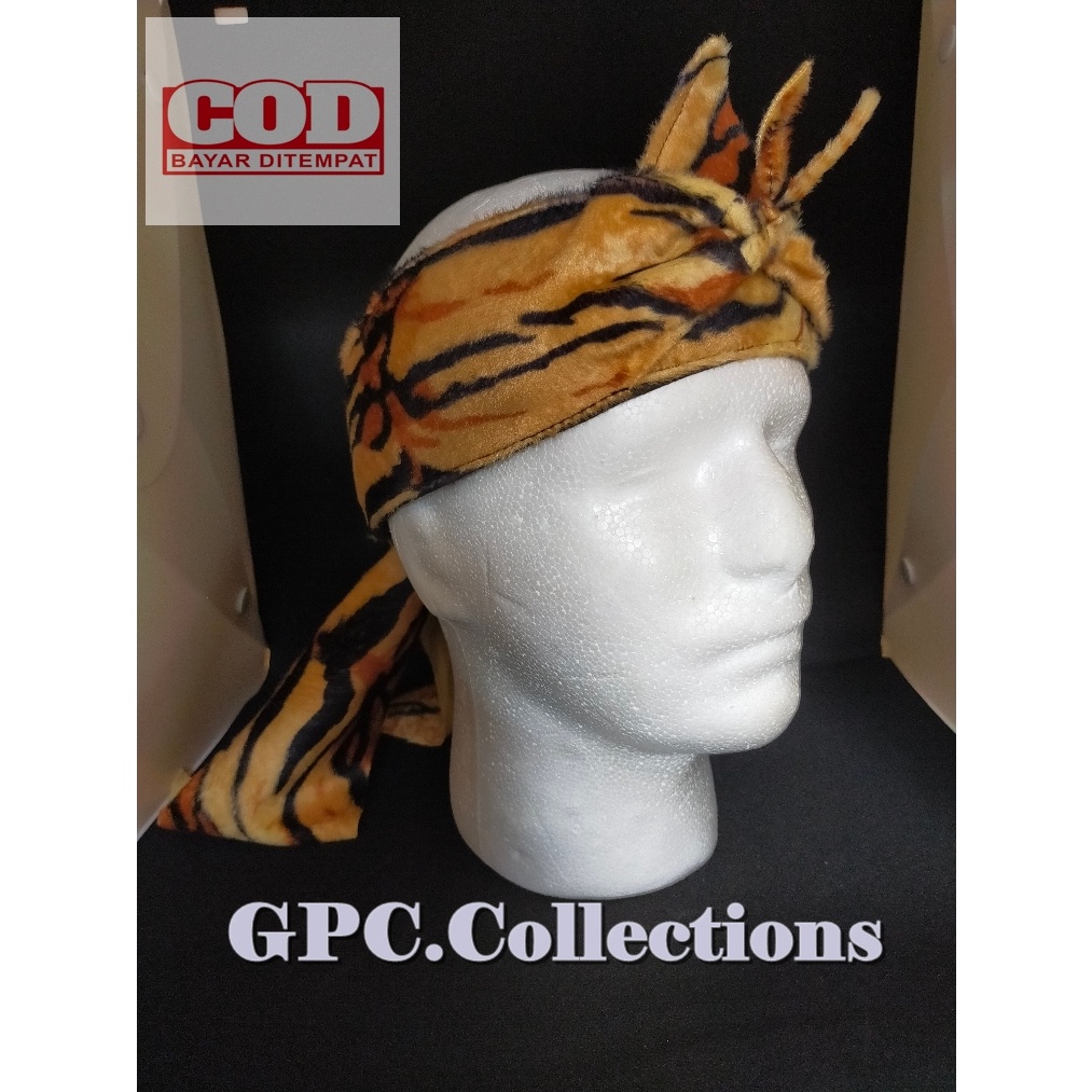 Ikat Kepala Dewasa Bolong Motif Loreng - Blangkon Dewasa Motif - Blangkon Dewasa Bolong Motif Loreng