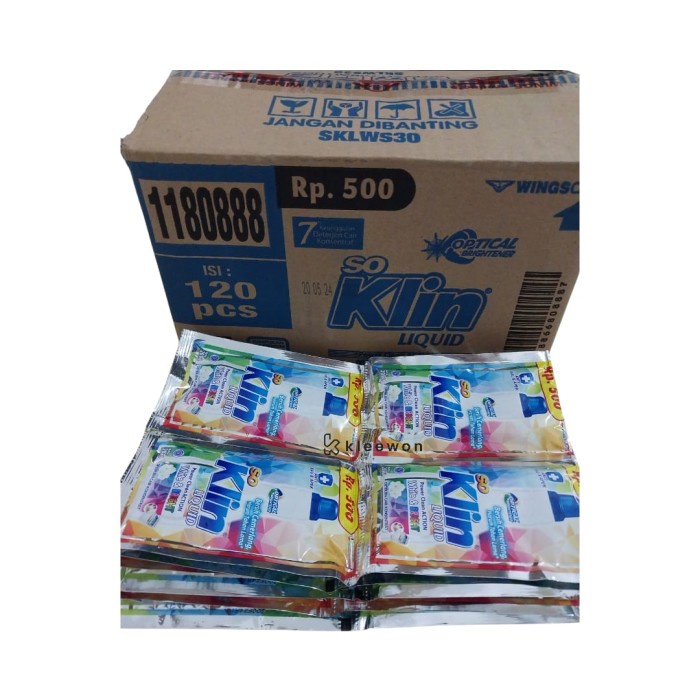 Soklin Liquid Detergen Cair Sachet Sachet (120 pcs/1dus)